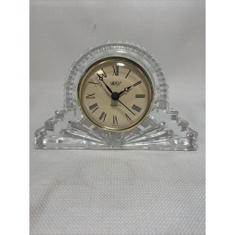 Crystal Legends by Godinger Mikasa Quartz Clock 24% Lead Crystal